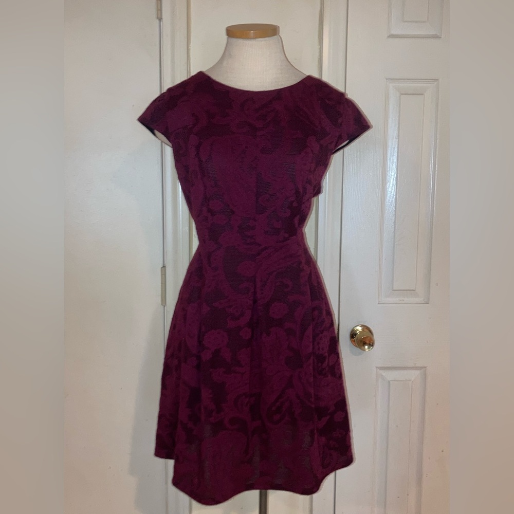 Maroon embroidery dress xl